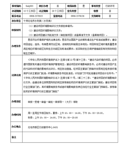 水利水电建设项目环境影响报告预审