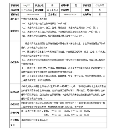 水土保持设施项目竣工验收