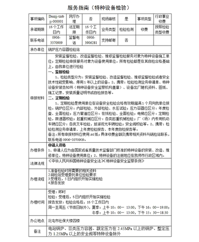 特种设备检验