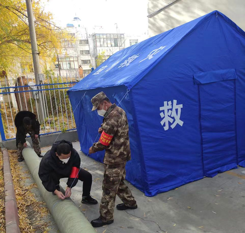 组织搭建帐篷