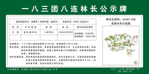 一八三团八连林长公示