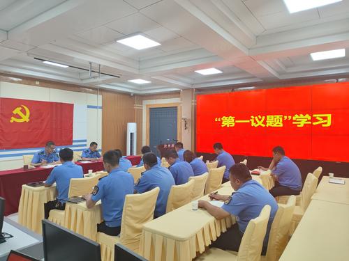 第十师北屯市城市管理综合行政执法支队党支部开展“学党纪法规-守纪律、做表率、强作风”主题党日活动  段泽磊摄 (4)