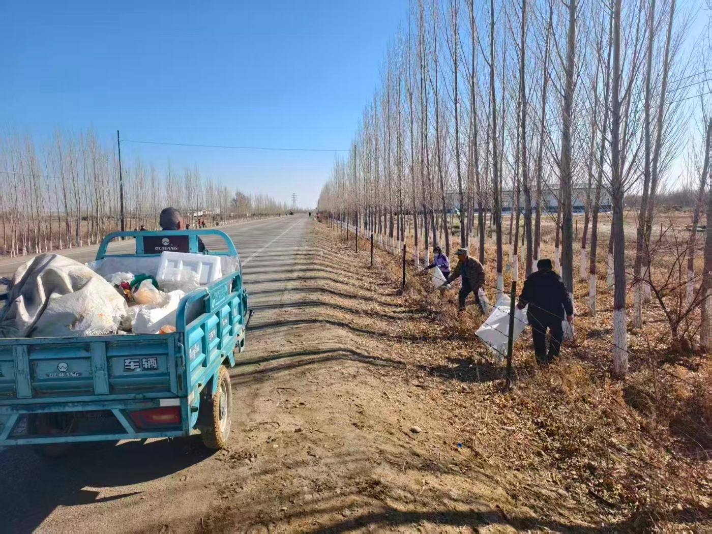 整治沟渠林带环境卫生。候江兴摄